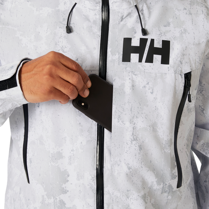 Ski jacket Helly Hansen Sogn Shell 2.0 Jacket Grey Fog Snow Camo Aop - 2024/25 