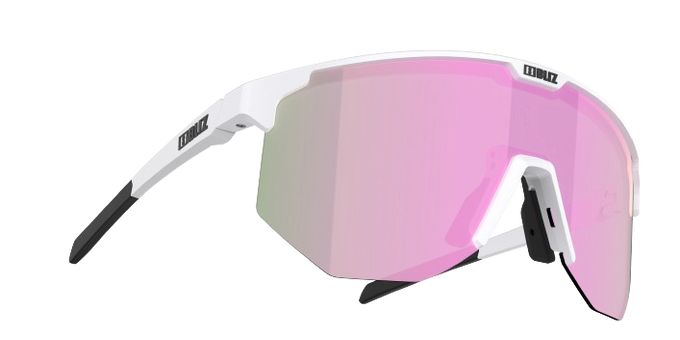 Sonnenbrille BLIZ Hero White Matt Frame/Brown with Pink Lenses