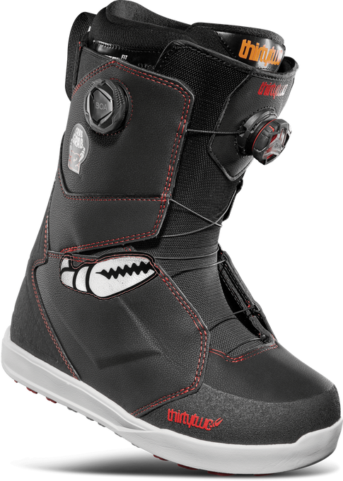 Snowboard Boots Thirty Two Lashed Double Boa Crab Grab Men Black/White/Red - 2024/25