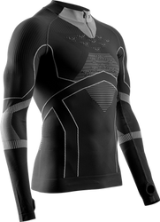 Thermounterwäsche X-bionic Energy Accumulator Light Shirt LS 1/2 Zip Black/Light Grey - 2024/25