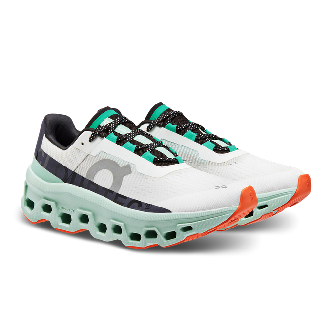 Women's shoes On Running Cloudmonster Undyed-white/Creek