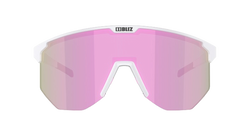 Sonnenbrille BLIZ Hero White Matt Frame/Brown with Pink Lenses