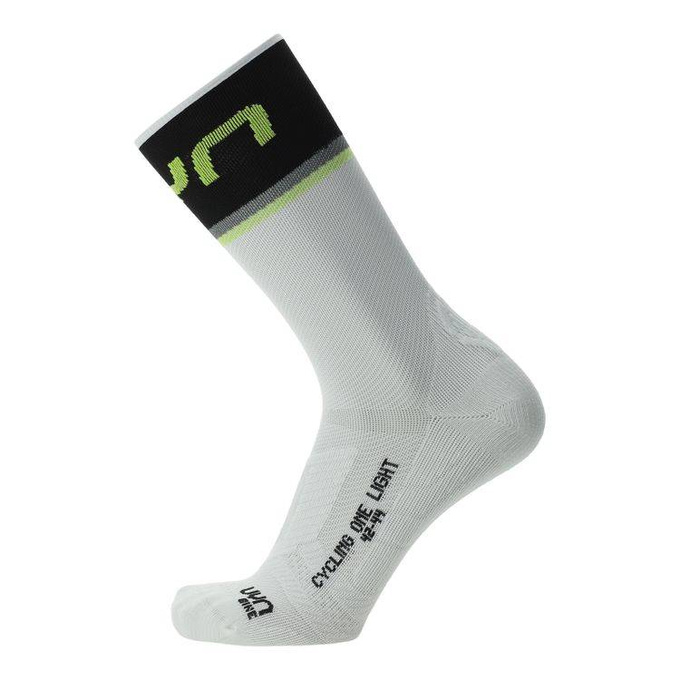 Radsocken UYN Man Cycling One Light White/Black