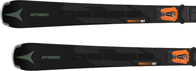 Skis Atomic Redster Q7 Revoshock C + MI 12 GW Black/Orange - 2024/25