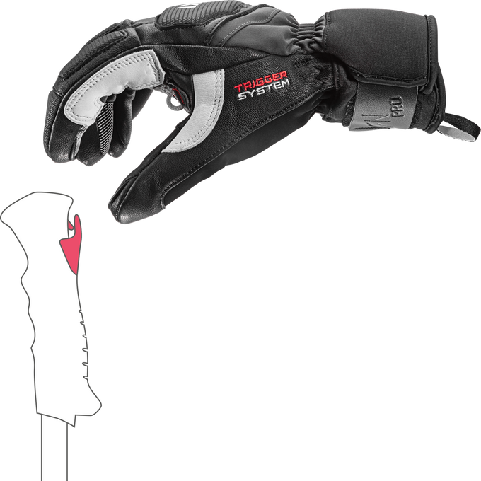 Gloves LEKI Griffin Pro 3D Black/White - 2025/26