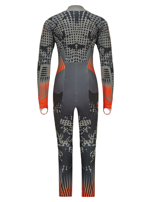 Rennanzug Ziener RCE Racesuit Black Foggy Print Orange Pop - 2024/25