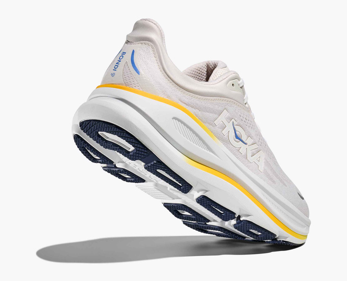 Man Schuhe Hoka Bondi 9 White/Grout