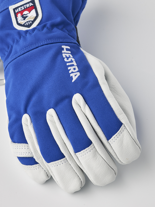 Gloves Hestra Army Leather Heli Ski Jr. Royal Blue - 2025/26
