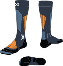 Ski socks X-Socks Ski Touring Perform OTC Marine/Orange - 2024/25