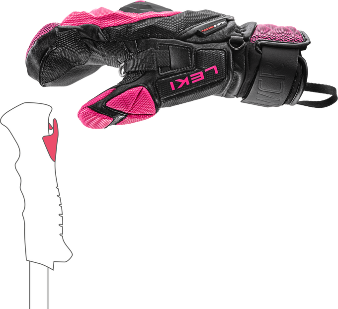 Gloves LEKI WCR Venom SL 3D Mitt Pink - 2025/26
