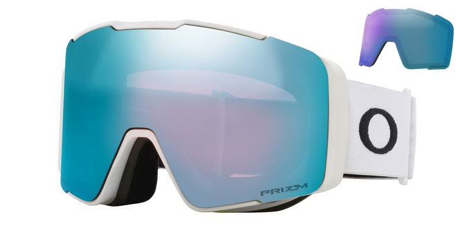 Brille Oakley Line Miner Pro M Matte White Prizm Sapphire + ersatzlinse Prizm Iced - 2024/25
