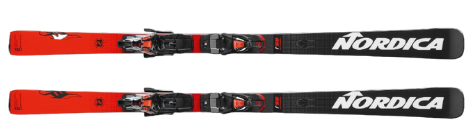 Skis Nordica Dobermann GSJ Plate + Marker Race 8 Black Flo Red - 2023/24
