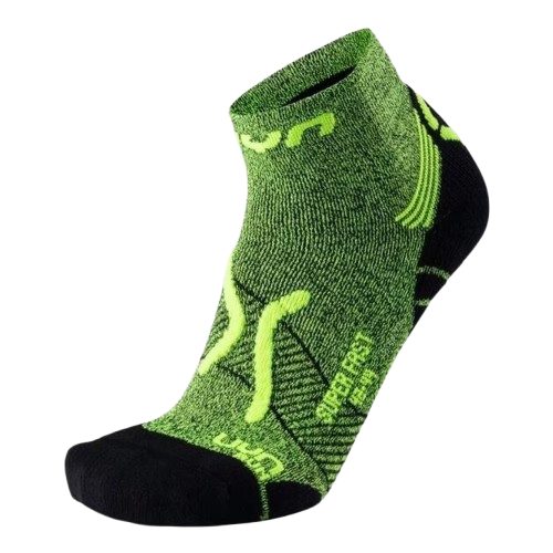Outdoor Socks UYN Man Run Super Fast Socks Yellow Fluo Melange/Black