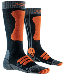 Ski socks X-Socks Ski Junior 4.0 Anthracite Melnage/X-Orange - 2023/24