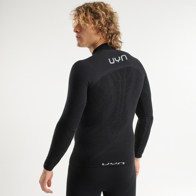 Thermal underwear UYN Man Elevatyon Biomorph UW Shirt Long SL Turtle New Neck Black - 2025/26