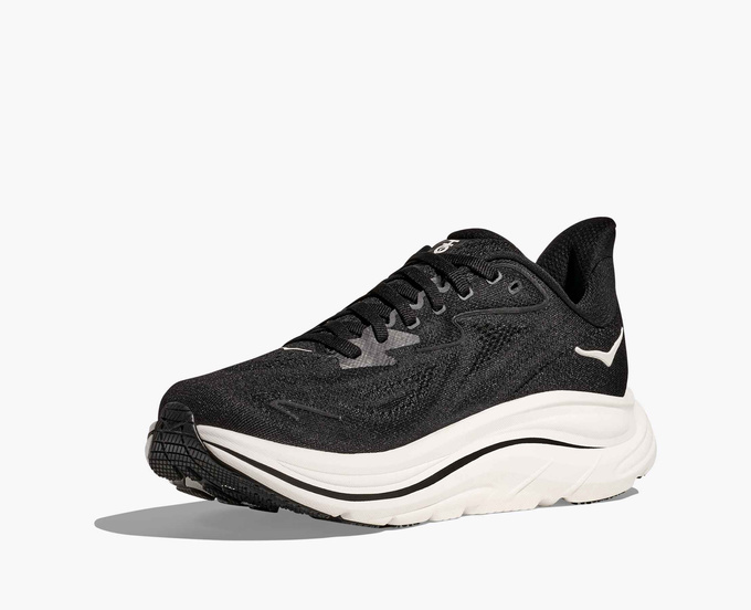 Man Schuhe Hoka Clifton 10 Wide Black/White
