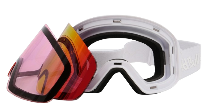 Brille Red Bull Spect Jam White/Red With Purple Mirror + Zusätzliche Verglasung - 2025/26