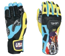 Handschuhe Level SQ CF US Ski Team By Lauren Macuga Black/Yellow - 2025/26