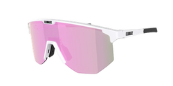 Sonnenbrille BLIZ Hero White Matt Frame/Brown with Pink Lenses