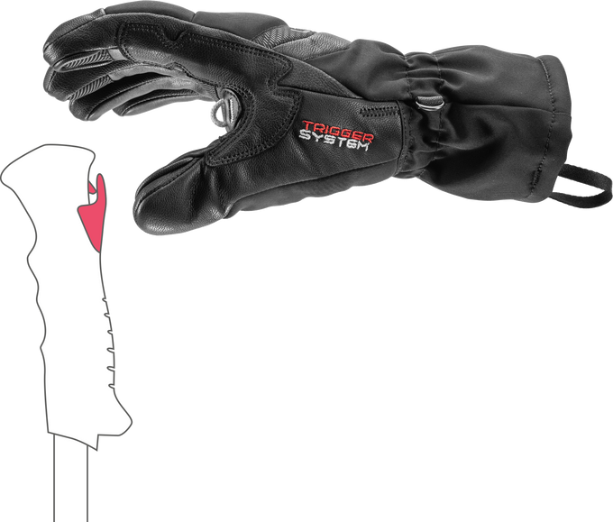 Gloves LEKI Griffin Base 3D Women Black - 2025/26