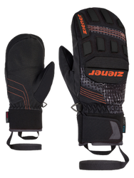 Gloves Ziener Lauron AS PR Mitten Junior Glove Black Orange Pop Print - 2023/24