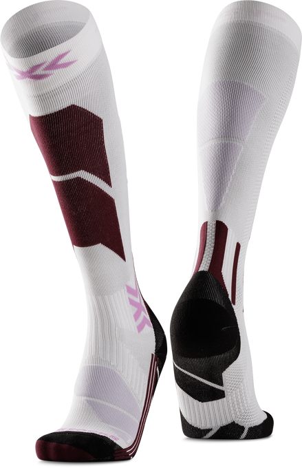 Ski socks X-Socks Ski Perform OTC WMN X WHITE/LAVENDER - 2025/26