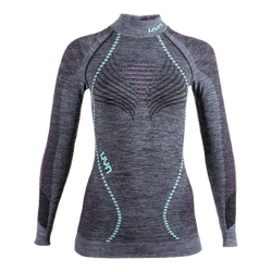 Thermal underwear UYN Woman Ambityon UW Shirt LG SL Melange Turtle Neck Black Pink/Aqua - 2024/25