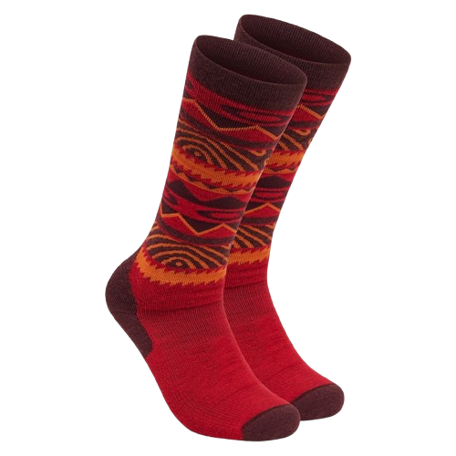 Ski socks Oakley Wandrelust Perf Socks 2.0  Grenache Norway Pattern