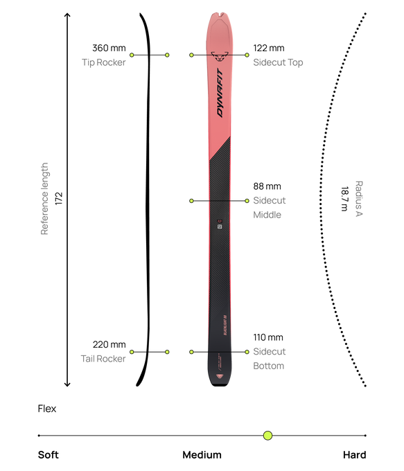 Ski Dynafit Blacklight 88 FI 70 Fluo Coral - 2025/26