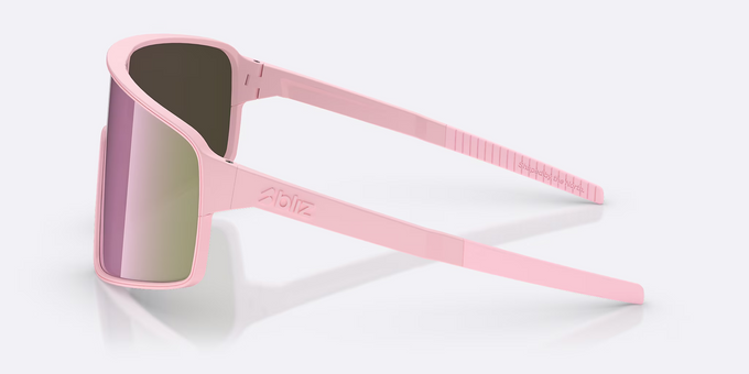 Sunglasses BLIZ P001 Frame Matte Powder Pink with Brown W Rose Multi Lenses