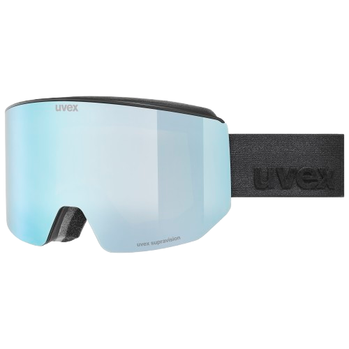 Goggles Uvex lace ATTRACT FM Black Matt/Mirror Ice Blue + spare lens - 2025/26