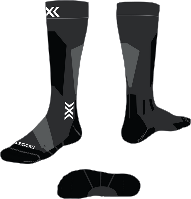 X-socks Ski Discover Merino OTC X Black/Grey - 2024/25