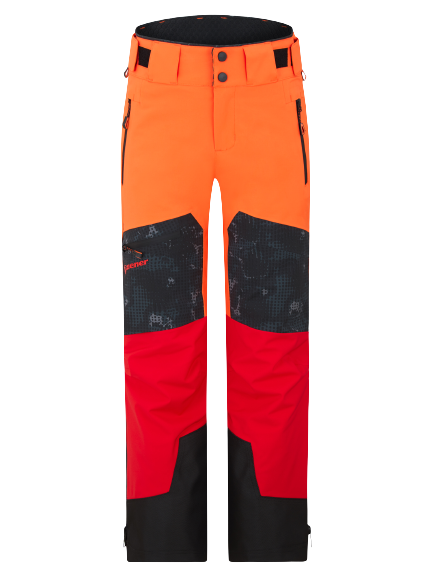 Ski pants Ziener Tewes Full-Zip Junior Teamwear Red Orange Pop - 2025/26