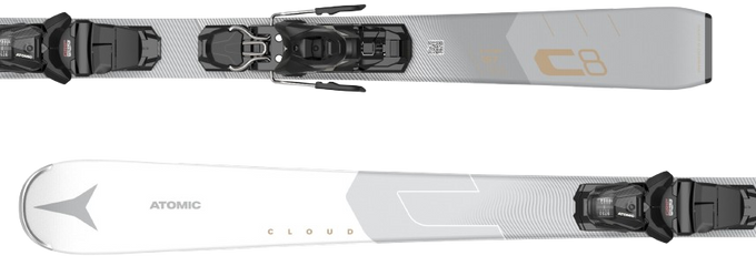 Skis Atomic Cloud C8 + M 10 GW Black/Gold 2024/25