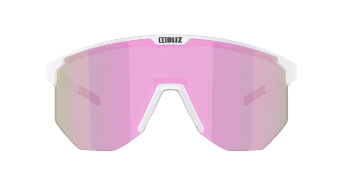 Sonnenbrille BLIZ Hero White Matt Frame/Brown with Pink Lenses