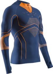 Thermal underwear X-bionic Energy Accumulator Light Shirt LS 1/2 Zip Men Marine/Orange - 2024/25