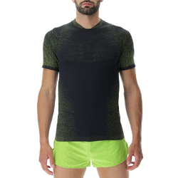 Laufshirt UYN Man Running Exceleration OW Shirt SH_SL Black/Lime