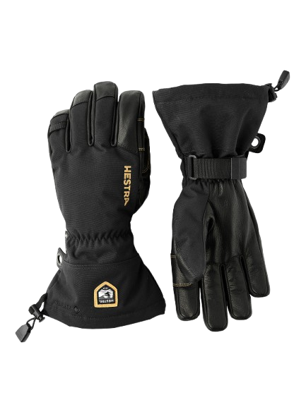 Gloves Hestra Army Leather Gore-Tex Black/Black - 2025/26