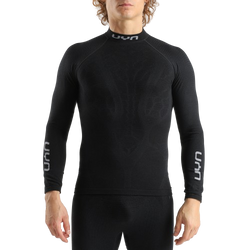 Thermal underwear UYN Man Elevatyon Biomorph UW Shirt Long SL Turtle New Neck Black - 2025/26