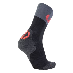 Radsocken UYN Man Cycling Light Socks Black/Grey/Hibiscus