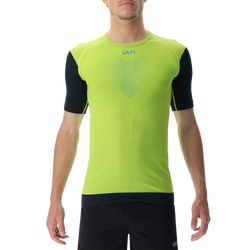 Laufshirt UYN Man Running PB42 OW Shirt SH_SL Sulphur Spring/Black
