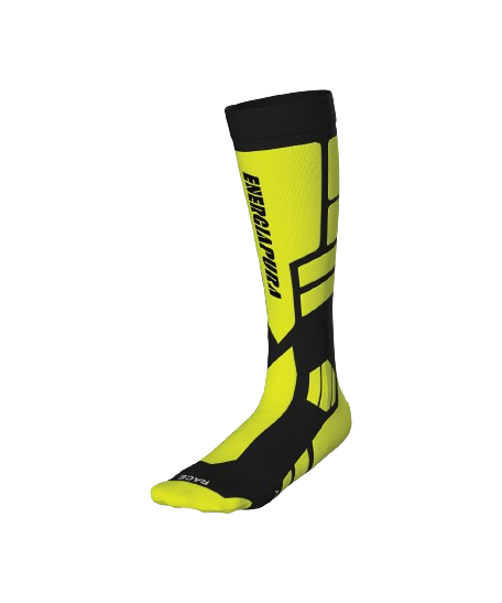 Ski socks Energiapura PRO Socks Fluo Yellow/Black - 2024/25