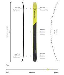 Ski Dynafit Blacklight 88 FI 90 Fluo Yellow - 2025/26