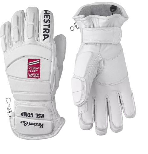 Gloves Hestra RSL Comp Vertical Cut d3O Impact White/Medium Blue - 2025/26