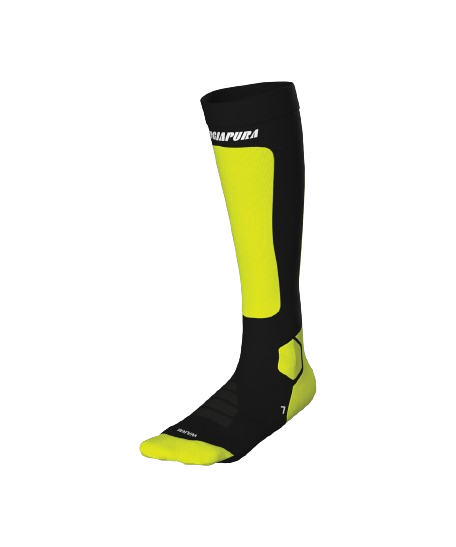 Ski socks Energiapura Heat Merino Socks Fluo Yellow/Black - 2024/25