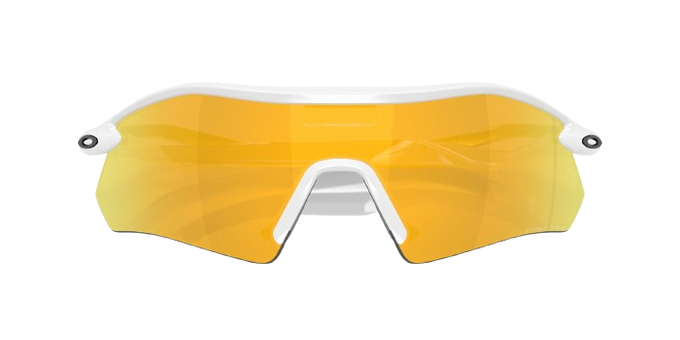 Sunglasses Oakley Radar Plate Polished White/Gold Frame/Prizm 24K Polarized Lenses