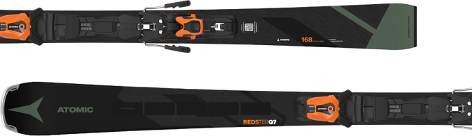 Skis Atomic Redster Q7 Revoshock C + MI 12 GW Black/Orange - 2024/25