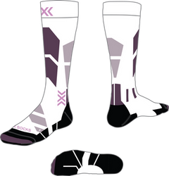 Ski socks X-Socks Ski Perform OTC WMN X White/Lavender - 2024/25