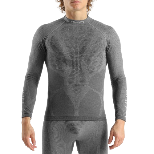 Thermal underwear UYN Man Elevatyon Biomorph UW Shirt Long SL Turtle New Neck Grey Melange - 2025/26