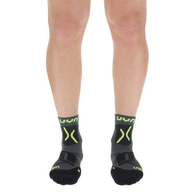 Cycling Socks UYN Man Cycling MTB Anthracite/Yellow Fluo
